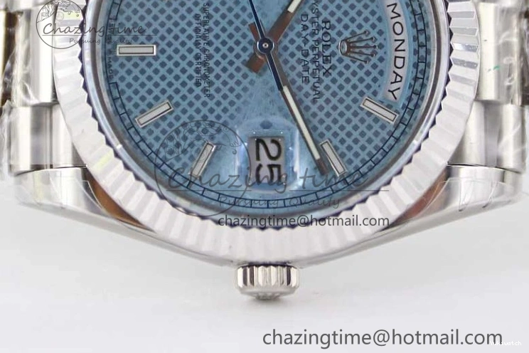 Edition 40mm 904L TWF A2836 SS Ice Date SS on Steel Bracelet Dial 1:1 Day Blue Best 0108